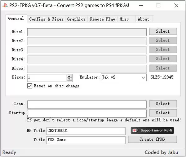 [WIN] PS2-FPKG v0.7 Beta – 可以将PS2游戏转换成PS4游戏的工具